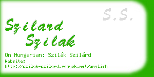 szilard szilak business card